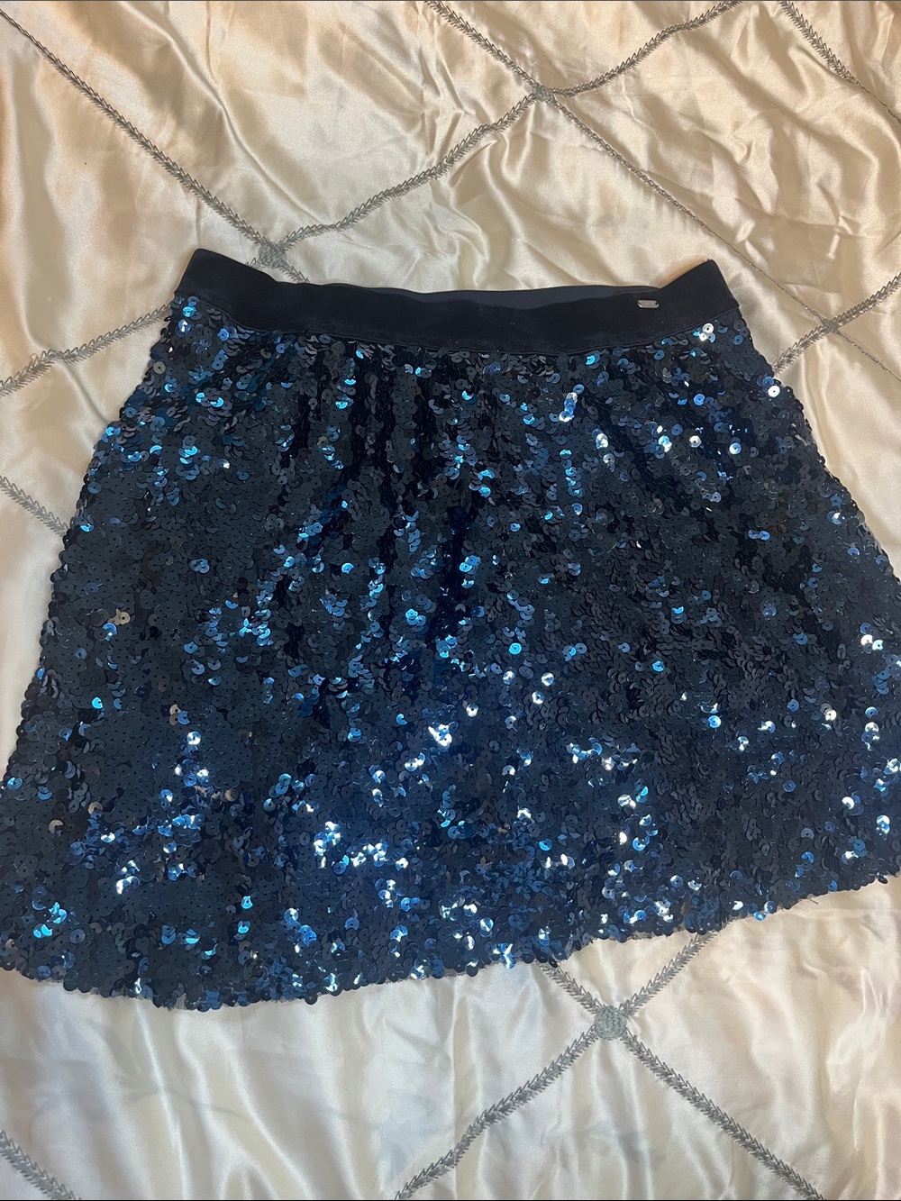 Aeropostale Navy Blue Sequin Mini Skirt